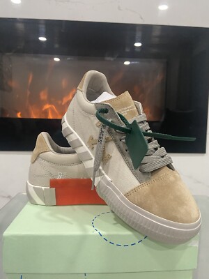 Size 6.5 - Off-White Vulcanized Low Top Beige - 221607F128017