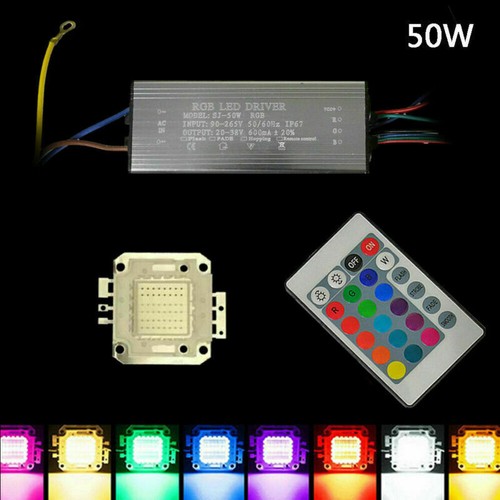 Led Chip RGB Driver 10w 20w 30w 50w 100w Cob light Remote control dimmable 24Key - Picture 14 of 35