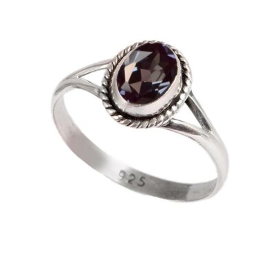 Wedding Ring Color Changing Ring Silver Ring Alexandrite Ring