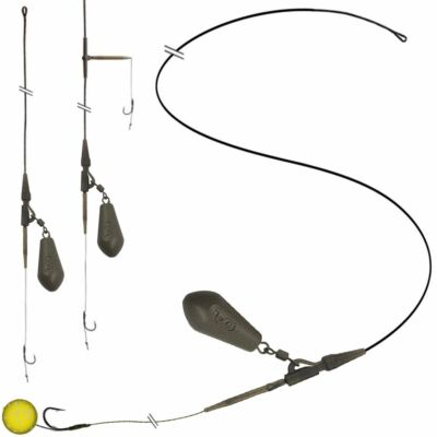 Komplettmontage SAFETY CLIP Distance Lead Friedfischmontage Carp Hair Rig Boilie