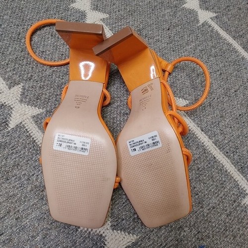 Schutz Kattien orange strappy heels size 7.5 - Picture 11 of 14