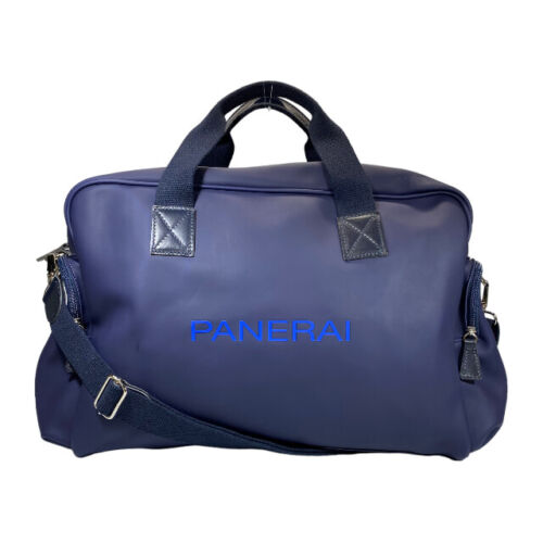 Panerai 2Way Bag Boston Shoulder Diagonal Handbag Logo Rubber Navy - Picture 1 of 10