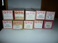 Lot 5 Vintage QRS Player Piano Music Rolls Set of 10 Word and/or Instrumental
