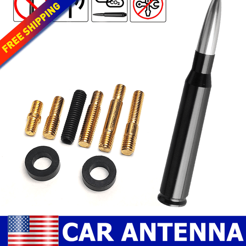 Chrom/Schwarz Radio FM Antenne Kugel Kaliber 50 für Chevy Silverado Dodge Ram - Bild 17 von 18