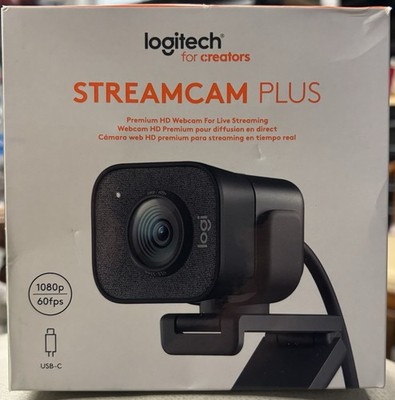 Logitech StreamCam Plus, MDL 960-001280, For Content Creators, 1080p,  60fps