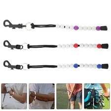3 Pcs Golf Scorer Bead Chain Golfing Scoring Beads Stroke Counter