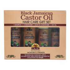 OKAY 4 Pc Black Jamaican Castor Oil Hair Care Gift Set - 38 oz