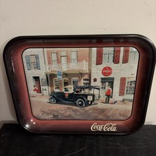 COCA COLA "POP'S GENERAL STORE" SERVING TRAY autographed on back.