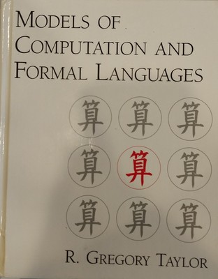 Models of Computation and Formal Languages Taylor, R. Gregory hardcover Good