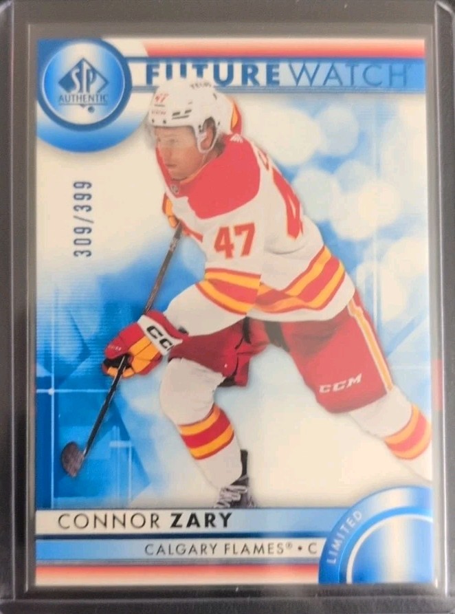 2023-24 SP Authentic Future Watch Blue /399 Connor Zary #156 Flames