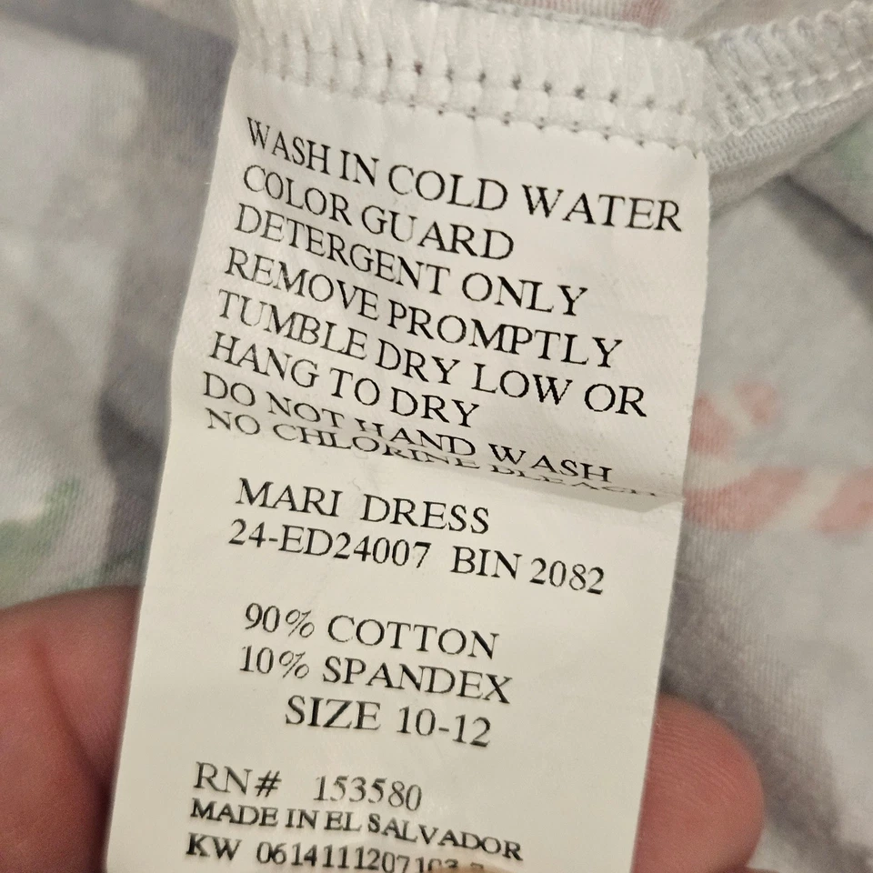 Vestido Eleanor Rose ER Árbol de Navidad Bastón de Caramelo Estampado Volantes Giratorio Talla 10-12 Foto 4 de 4