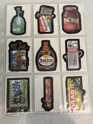 1991 Topps Wacky Packages Complete 55 Sticker Card Set. Includes