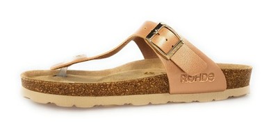 Rohde Alba Damenschuhe Hausschuhe Pantolette Rosa Freizeit