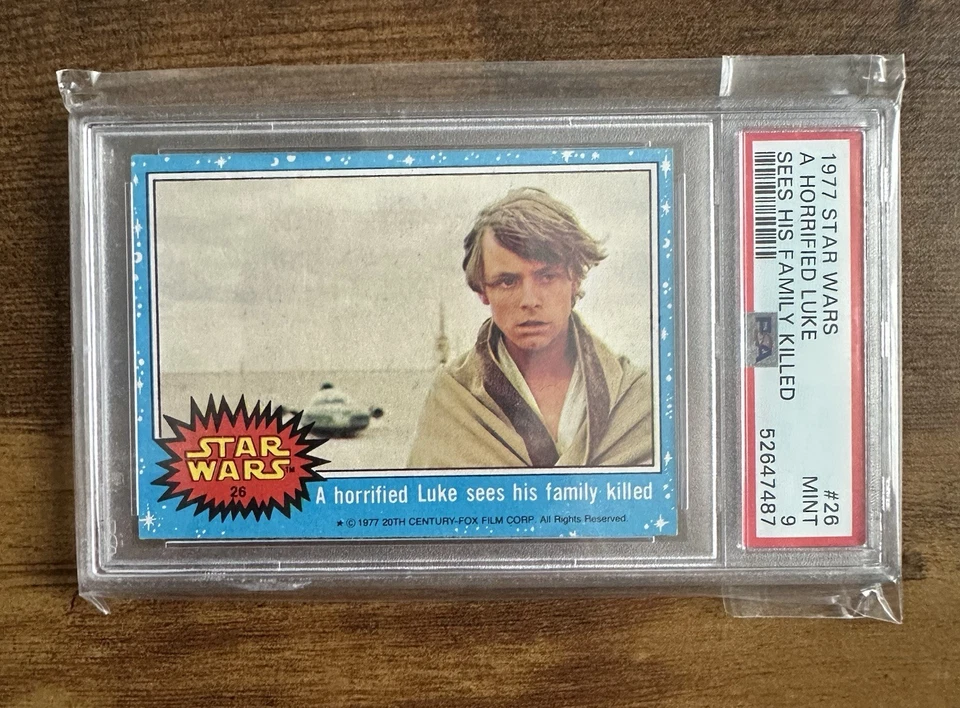 Star Wars 1977 Topps Series 1 Blue, Incomplete Set, 7 Cards In PSA Mint 9 - Image 3 of 4