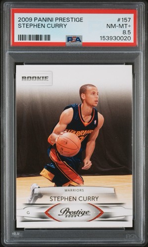 2009 Panini Prestige Stephen Curry Rookie RC #157 PSA 8.5