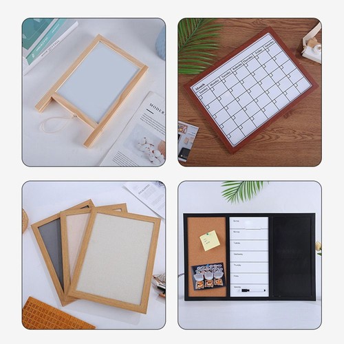 Soft Cork Board Wood Memo Bulletin Board Letter Message Boards Office School - Picture 8 of 15