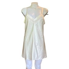 Vintage Valentino Intimo Ivory Satin Lace Slip Dress Chemise Neiman Marcus Small