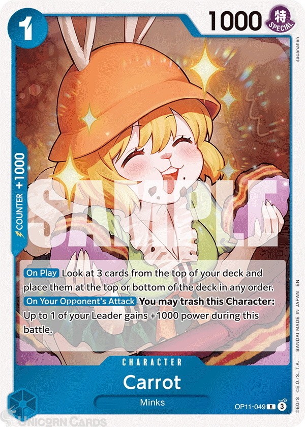 OP11-049 Carrot : Rare English One Piece TCG Card : OP11: A Fist Of Divine Speed