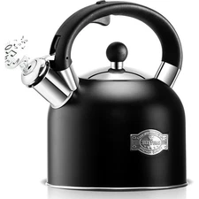 Stainless Steel Whistling Tea Kettle Stovetop Fast Boiling Kitchenware 3.17QT