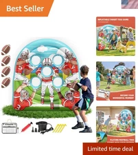 Football Target Toss Game - Inflatable Football Throwing Target Toy - Carniva...