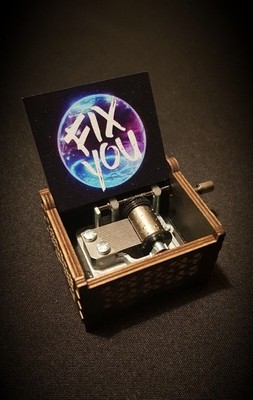 Coldplay Fix you Holz Spieluhr   personalisierbar