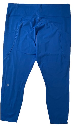 Lululemon Leggings Womens Symphony Blue Fast Free Pockets Size 18, 25” Inseam - Picture 9 of 12
