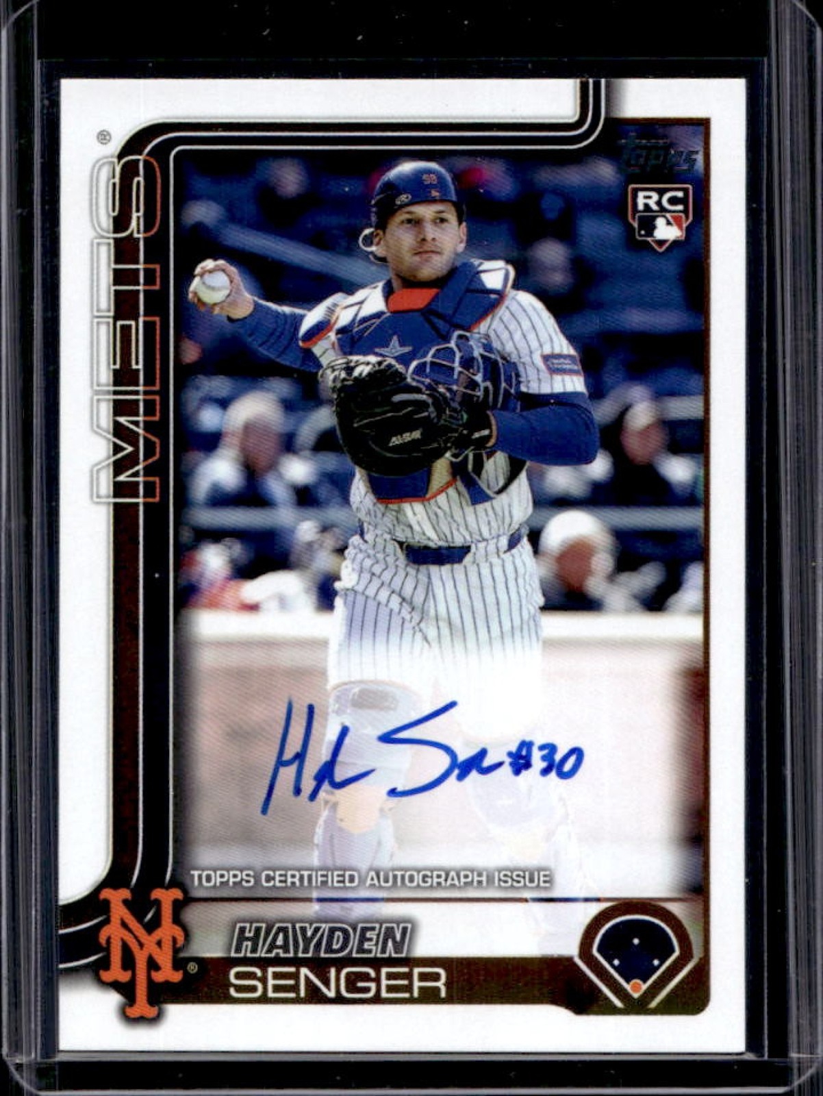 2025 Topps Update Hayden Senger Real One Auto RC Rookie #US276 Mets