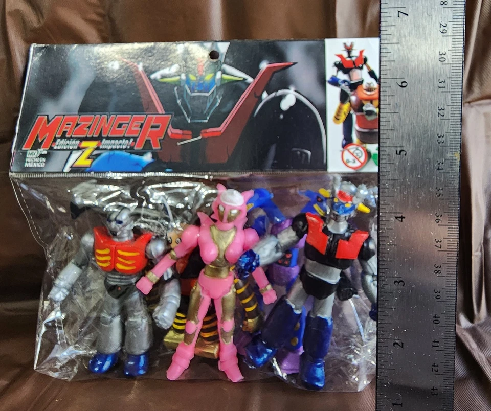 ☆Mazinger Z Juego De 5 Figuras 4" Sellado Bootleg México Edición Impacto Foto 3 de 4