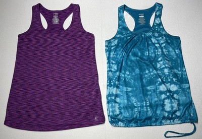 Womens Small (4-6) Danskin Now Dri More Tank Top Gym Purple & Blue Work Out