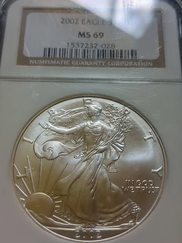2002 American Silver Eagle - NGC MS69