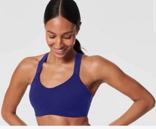 Spanx Spanx 50475R Medium Impact Sports Bra SZ S Deep Azure NWT 68