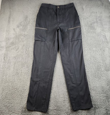 Vintage 90's Black Gabardine High Waisted Trouser Work Pants Men's 32-34 Slacks