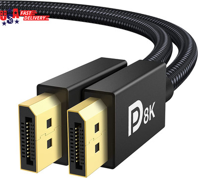 8K Displayport Cable 1.4, VESA Certified DP Cable 6.6Ft (8K@60Hz, 4K@144Hz, 2K@2
