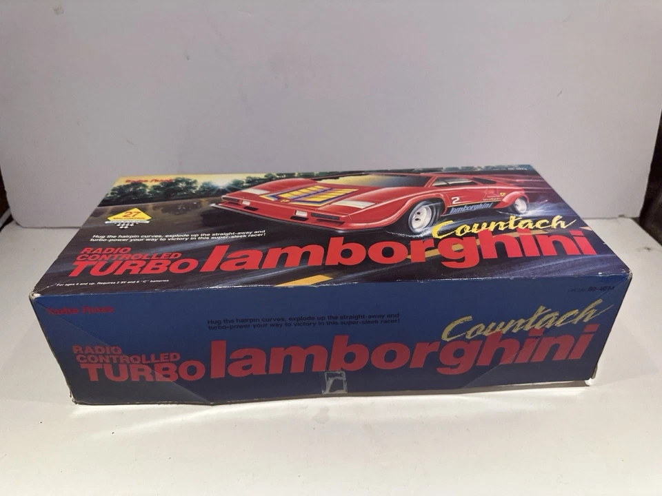 VINTAGE LAMBORGHINI Radio Cont COUNTACH TURBO RC Car Radio Shack Red RC 60_4074 - Image 2 of 4