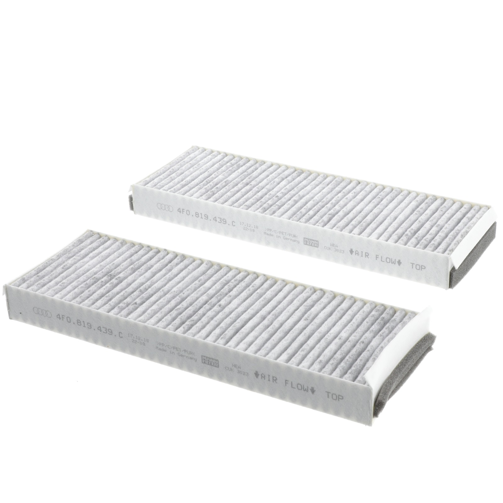 Lamborghini Gallardo Spyder 2003-2008 Cabin air filter Charcoal P/N 4F0898438C