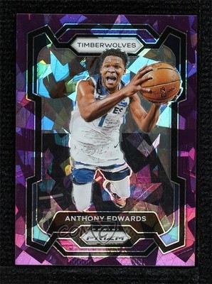 2023-24 Panini Prizm Purple Ice Prizm 27/149 Anthony Edwards #108 0g4t