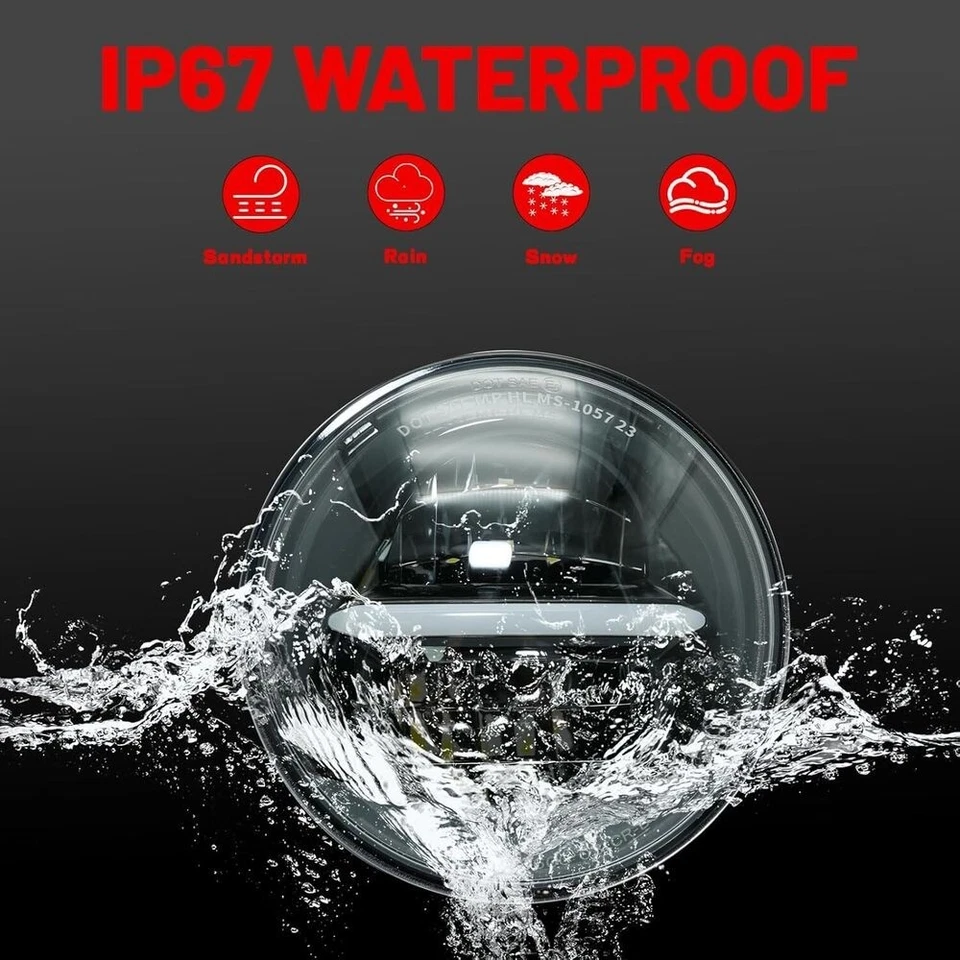 Faro LED moto con soporte para Honda XL 125 100 150 185 250 500 600 750 Foto 4 de 4