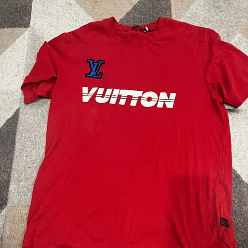 Louis Vuitton, Louis Vuitton Men’s Graphic Logo Basketball Crew Neck Short Sleeve T-Shirt L