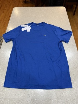 Lacoste Men's Big & Tall V-Neck Pima Cotton T-Shirt Blue FR 10L / 3XLT