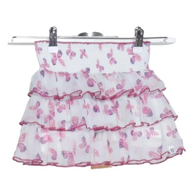 Mexx, Rock, Größe: 116, Weiß/Pink, Baumwolle/Polyester, Print, Mädchen #hWn
