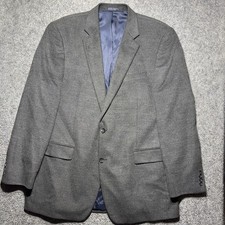 Nautica Blazer Jacket Mens 44L Gray Imported Fabric Single Vented Casual Stylish