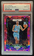 2023-24 Panini Prizm Brandon Miller RC Prizm Pink Ice #152 Hornets PSA 10