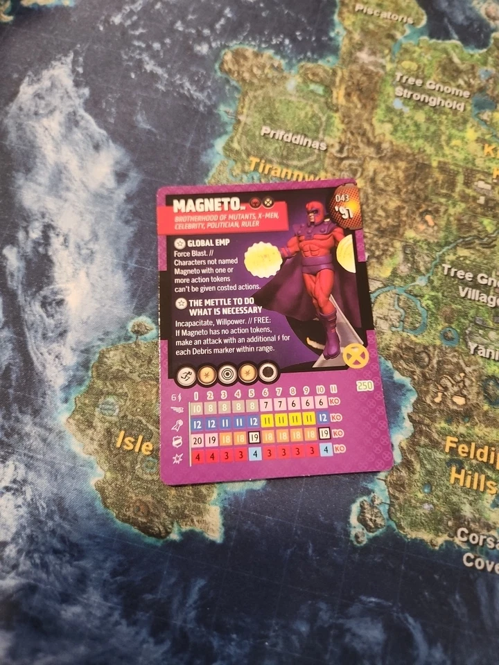 Marvel Heroclix 043 Magneto X-Men 97 Chase Figure New W Card - Image 2 of 3