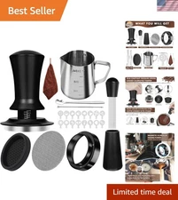 Espresso Accessories Kit 25pcs Tamper Dosing Funnel Puck Screen Latte Art Set