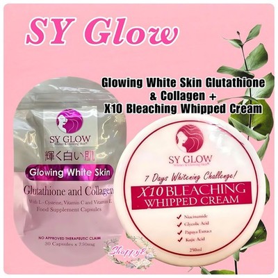 SY GLOW Glowing White Skin Glutathione + X10 Bleaching Whipped Cream