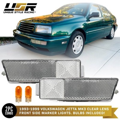 DEPO Euro Smoke Bumper Side Marker Light Lamp For 93-99 VW Golf 3