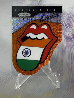 2025 Prizm The Rolling Stones Int'l Licks Die-Cuts #9 (Orange Wave) ITALY [/199]