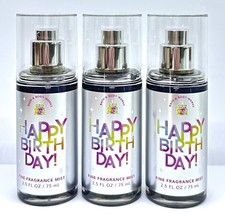 3 BATH BODY WORKS HAPPY BIRTHDAY FRAGRANCE MIST SPRAY TRAVEL VANILLA BUTTERCREAM