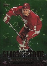 2001-02 Topps Hockey Foil Card #SG9 Sergei Fedorov Red Wings Stars of the Game