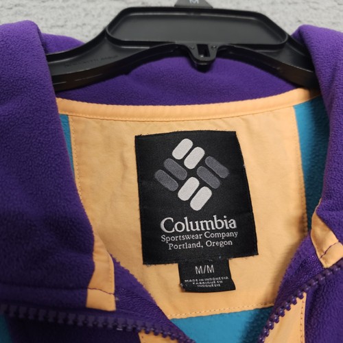 Columbia Back Bowl Full Zip Fleece Men’s Size Medium Blue / Purple - Picture 2 of 16
